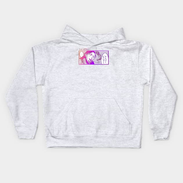 Vapourwave manga aesthetic design Kids Hoodie by Blacklinesw9